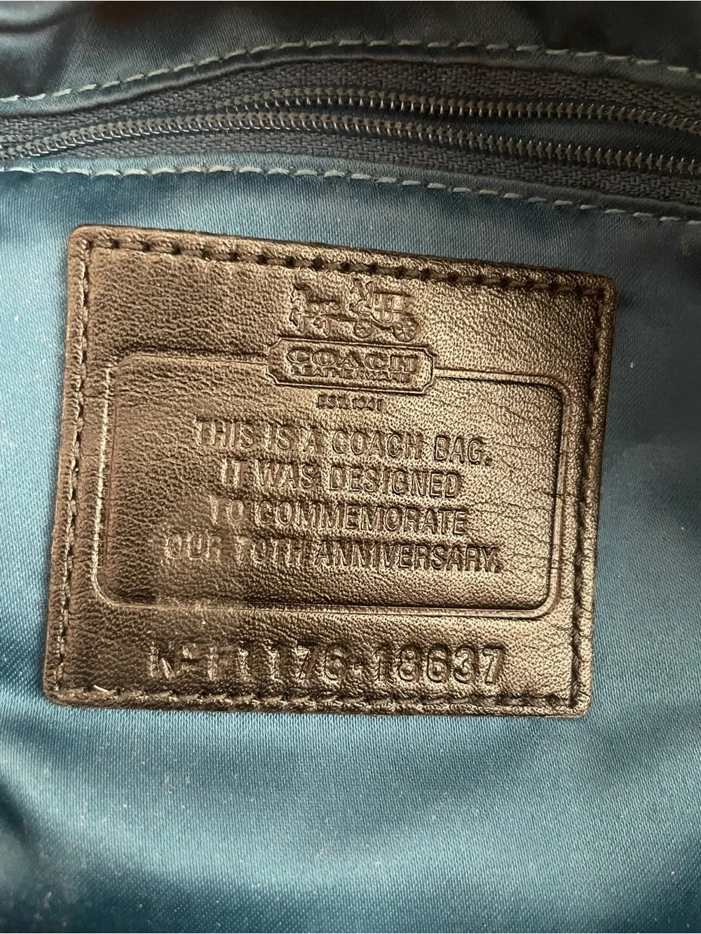 Coach Black Quilted Nylon Satchel with Silver Hardware - 70th anniversary